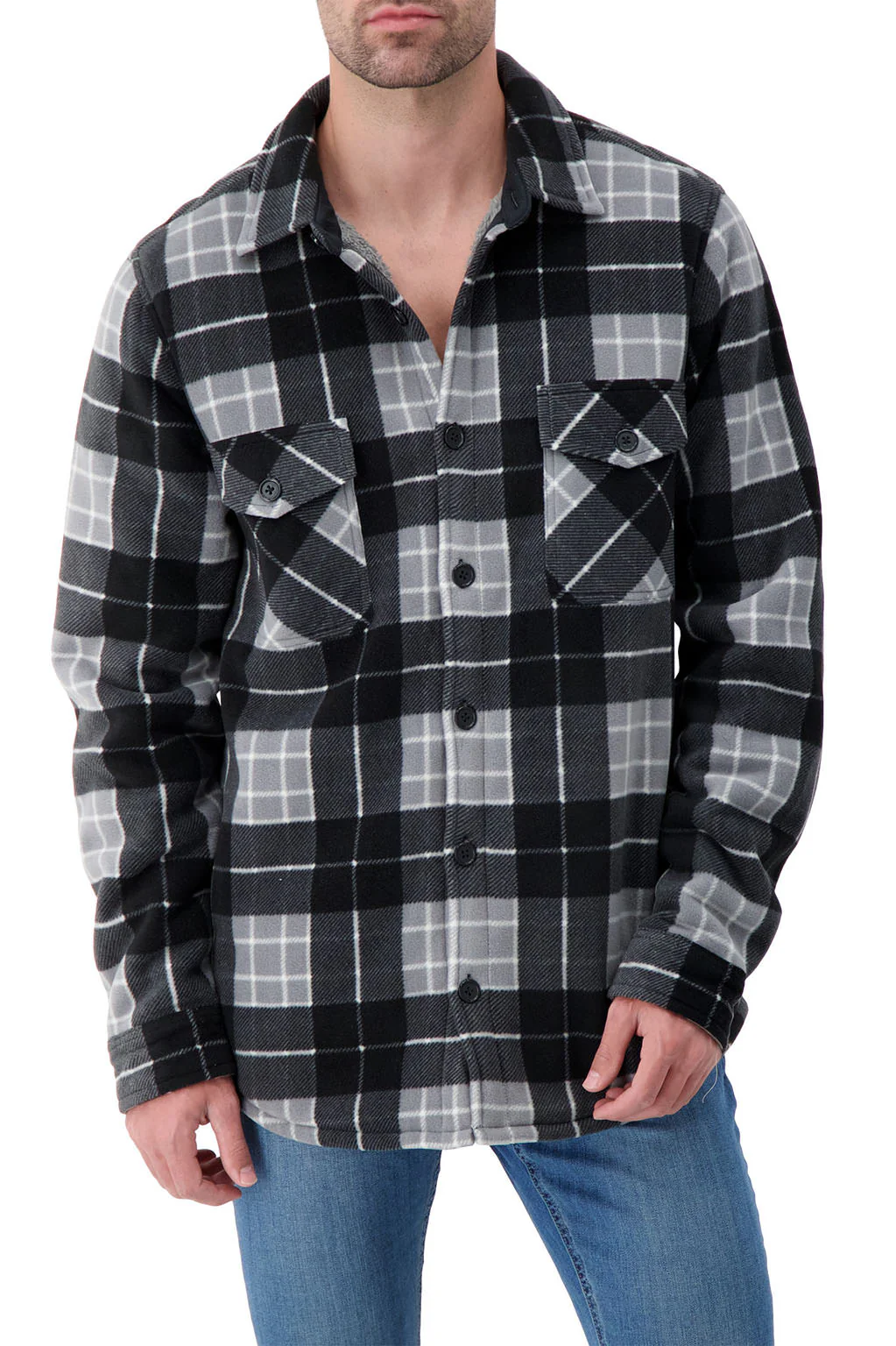 Men's Jax Long Sleeve Plaid Shirt Jacket - Image 3